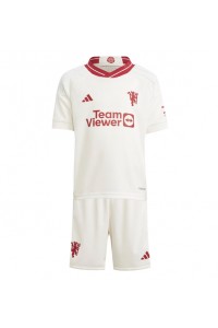 Manchester United Babyklær Tredje Fotballdrakt til barn 2023-24 Korte ermer (+ Korte bukser)